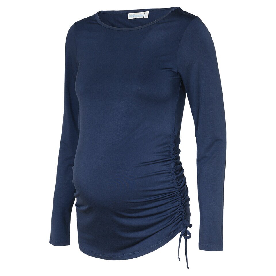 Bluza cu snur pe lateral gravide, Jojo Maman Bebe, albastru, M