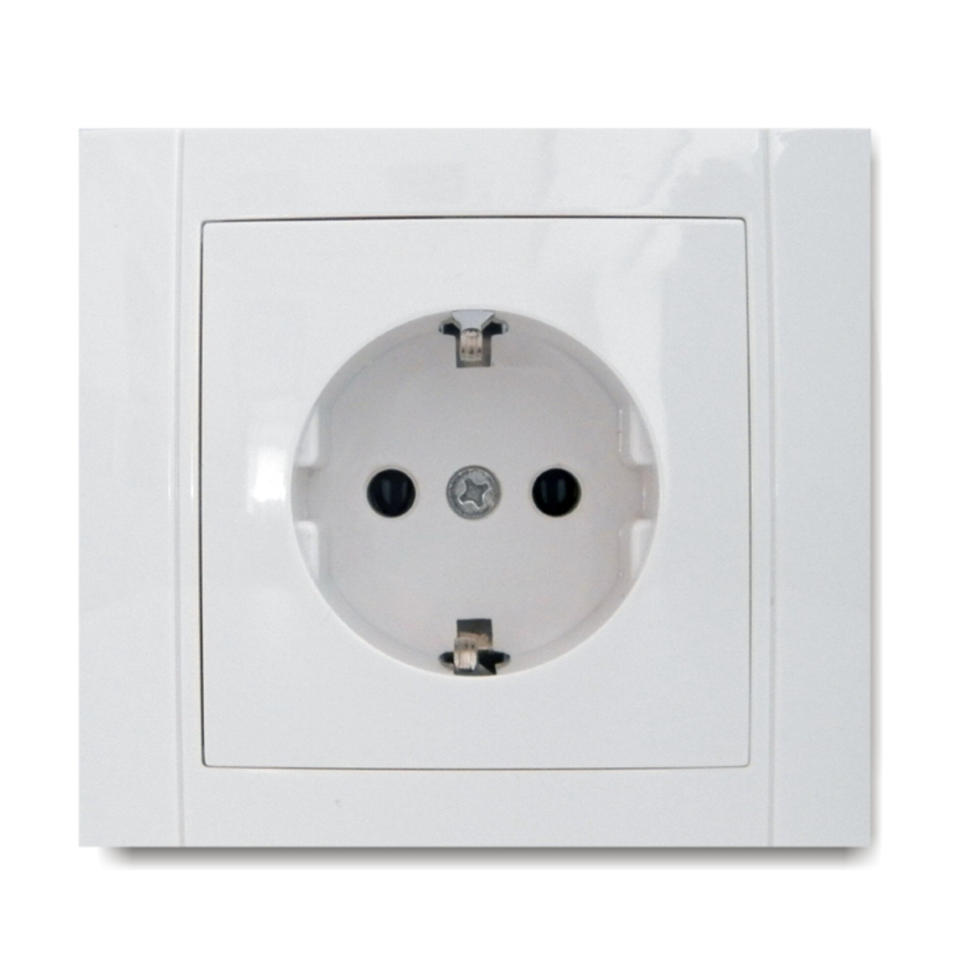 Priza shuko simpla alb, Comtec