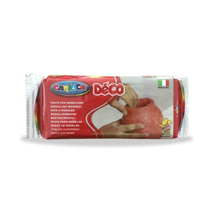 Глина за моделиране DECO Carioca Art, 500 g, цвят теракота