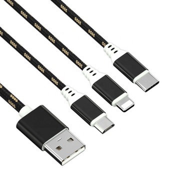 Cablu de Date / Incarcare 3 in 1, Fast Charging, MicroUSB, Type-C, Lighting Cablu de Date / Incarcare 3 in 1, Fast Charging, MicroUSB, Type-C, Lighting