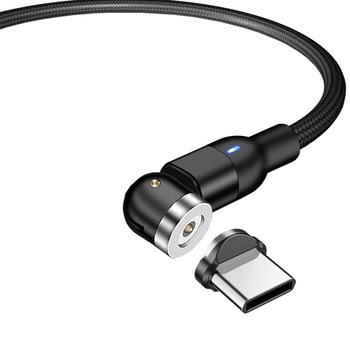 Cablu de incarcare si transfer date USB Type-C, 3A fast charge, magnetic, rotativ 540 grade, 2m, negru Cablu de incarcare si transfer date USB Type-C, 3A fast charge, magnetic, rotativ 540 grade, 2m, negru