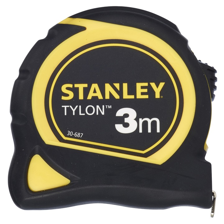 Ruleta Stanley Tylon 1-30-687 cu protectie cauciuc, 3 m distanta masurare
