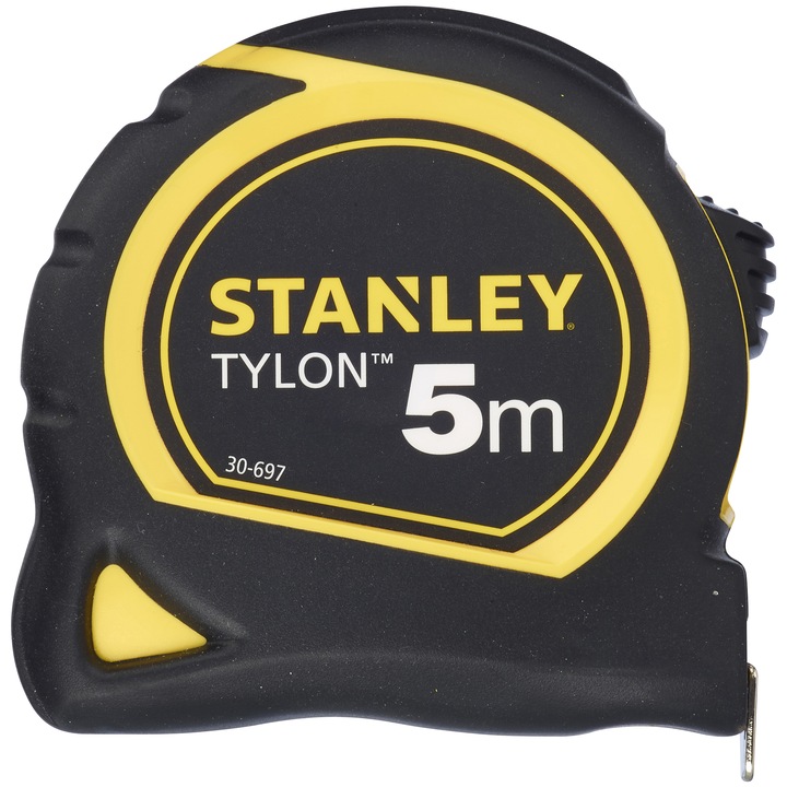 Ruleta Tylon cu protectie cauciuc Stanley 1-30-697, 5 m lungime, 19 mm latime banda