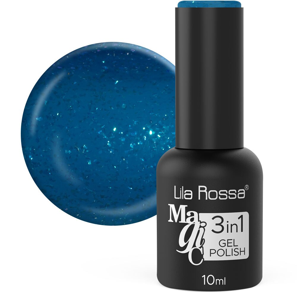 Oja semipermanenta, Lila Rossa Magic 3 in 1, 068 Crystalpedia, 10 ml