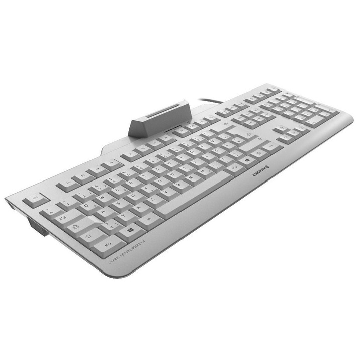 Клавиатура Cherry SECURE BOARD 1.0, Бял, USB