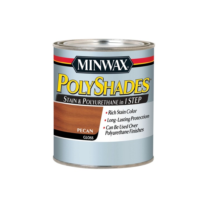 Защитен лак Minwax® PolyShades®, Pecan, Glossy, 0.236 l
