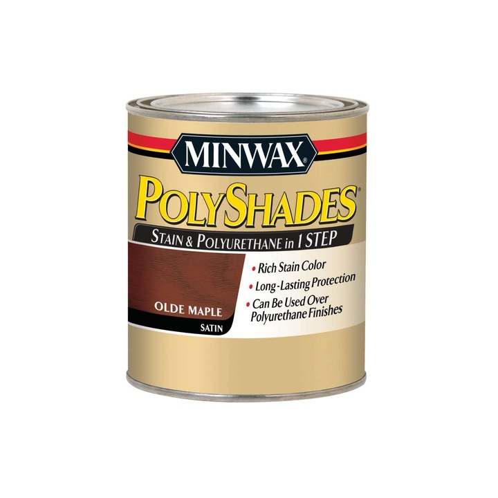 Lac pentru lemn Minwax PolyShades, Olde Maple, Satin, 0.236l