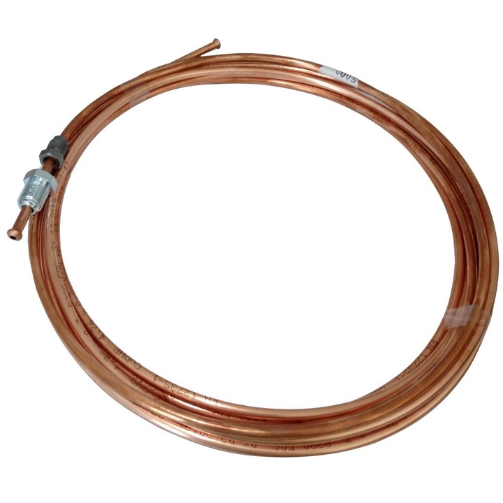 Спирачна тръбичка Autoexpress, Медна, Комплект с фитинги, М10x1 / M10x1, 5мм х 1мм, 77см