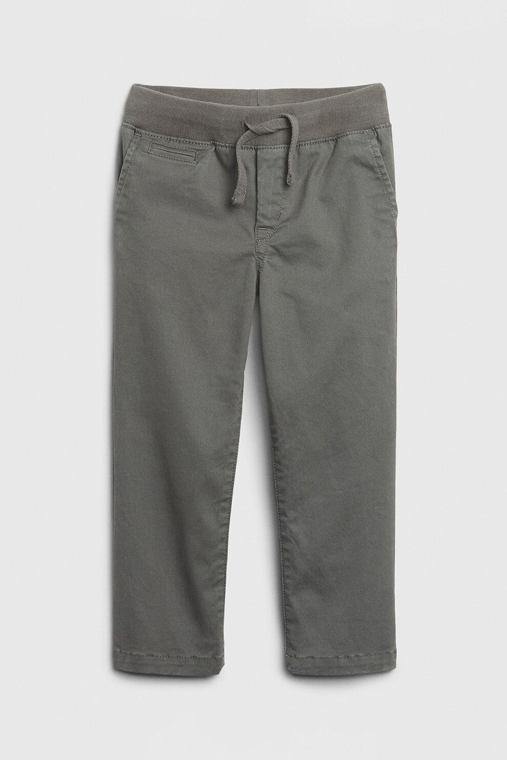 GAP, Pantaloni din amestec de bumbac, cu snur in talie, Gri