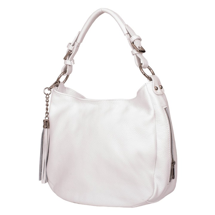 Edina noi taska termeszetes borbol, Fehér, 29x36cm