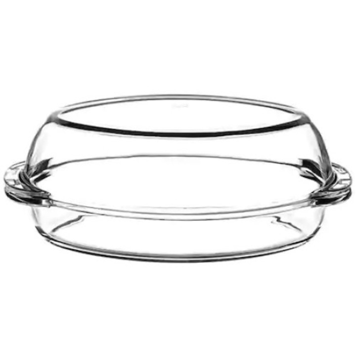 Ovális edény hőálló fedéllel, 2,250l