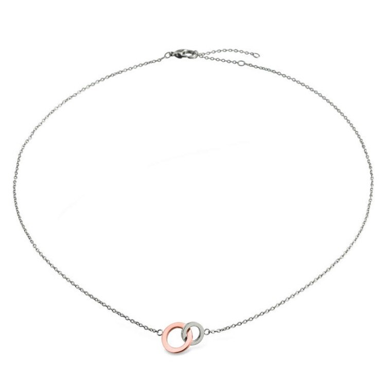 Colier din Titan, Boccia, 08033-02, argintiu/auriu rose, 43 cm