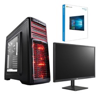 Set calculator si monitor si licenta Desktop Pc Digital Base,Procesor Intel® Core™I5 3.1 Ghz, RAM 16GB, Capacitate stocare 240SSD si HDD 2TB si Placa Video GT 710 2 GB , Red Data si Monitor LED 22
