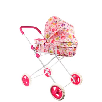 Carucior de jucarie pentru papusi, roz - 8826A Carucior de jucarie pentru papusi, roz - 8826A
