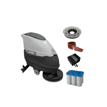 Masina pentru spalat si aspirat pardoseli LAVOR Free Evo 50B cu tractiune mecanica, productivitate 2000 mp/h, tensiune 24V Masina pentru spalat si aspirat pardoseli LAVOR Free Evo 50B cu tractiune mecanica, productivitate 2000 mp/h, tensiune 24V