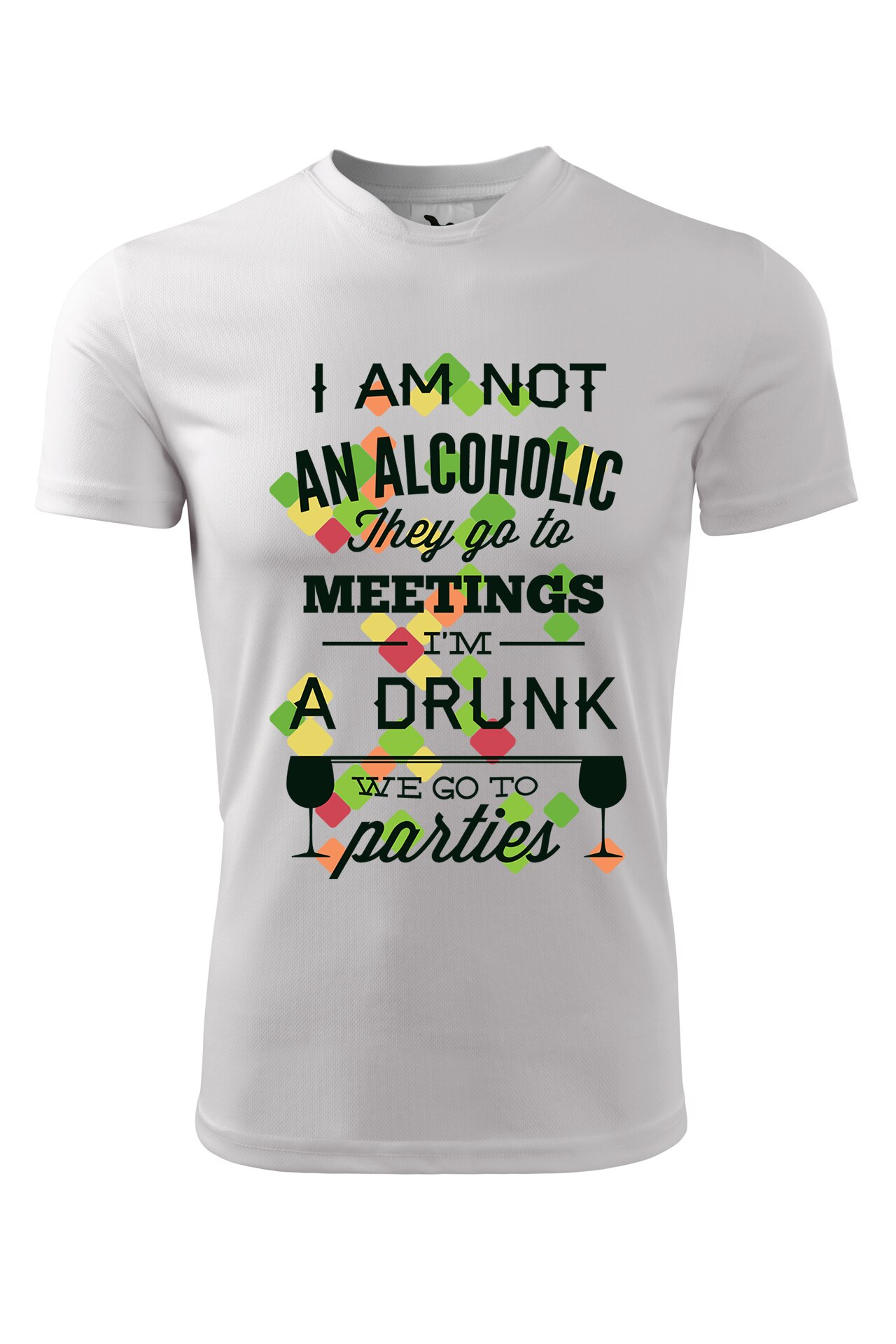 Tricou personalizat, Drunk, Adler, Alb