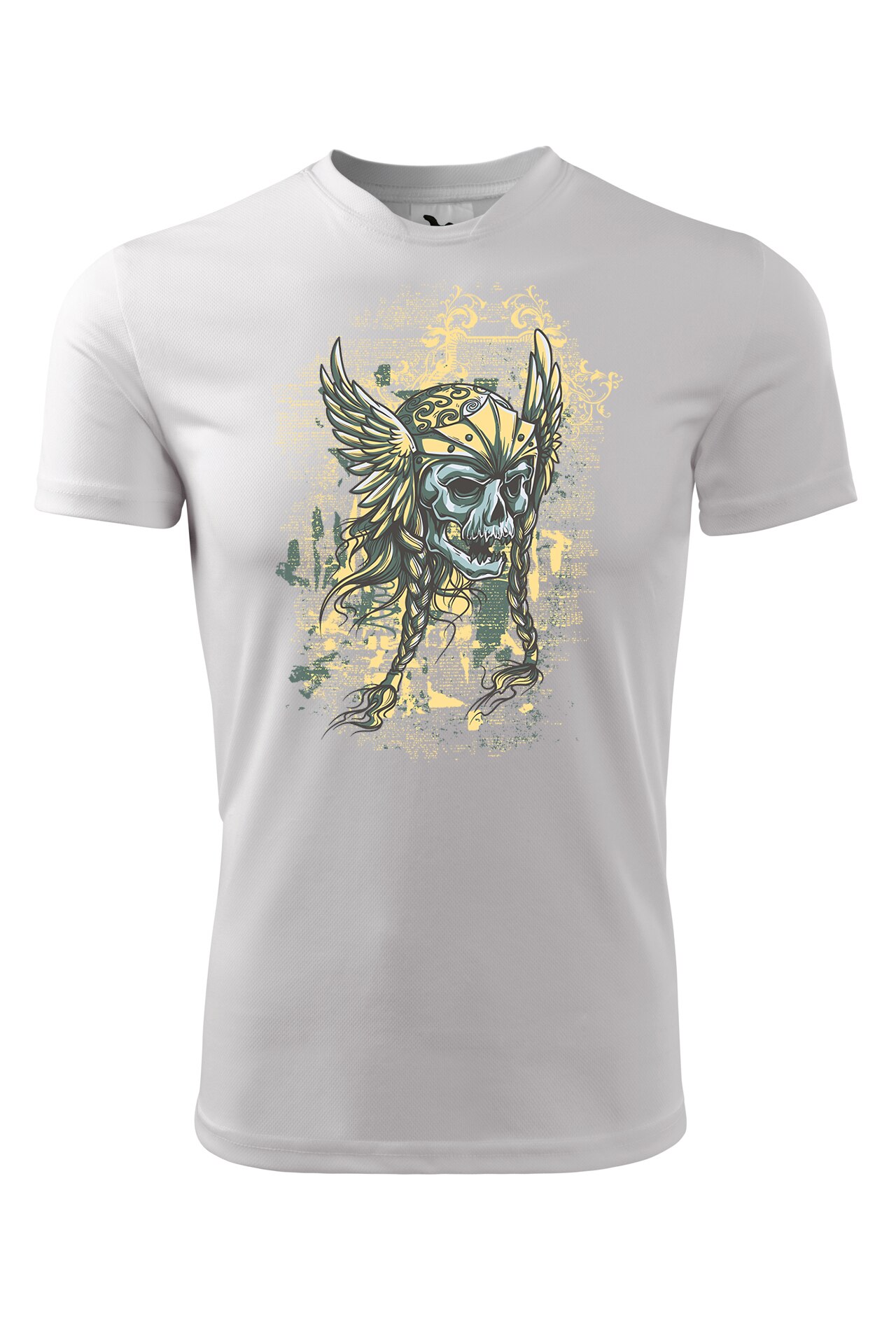 Tricou personalizat, Craniu Aripi, Adler, Alb
