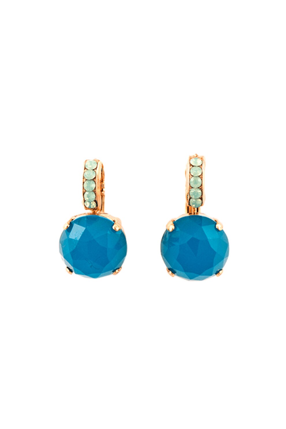Roxannes - Mariana Jewellery, Cercei placati cu aur de 24K si decorati cu , Auriu/Albastru/Verde