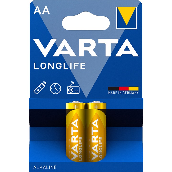 Baterii Alkaline Varta AA, LR06, 2 buc