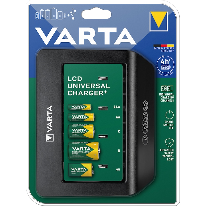 VARTA LCD Universal töltő akkumulátor nélkül