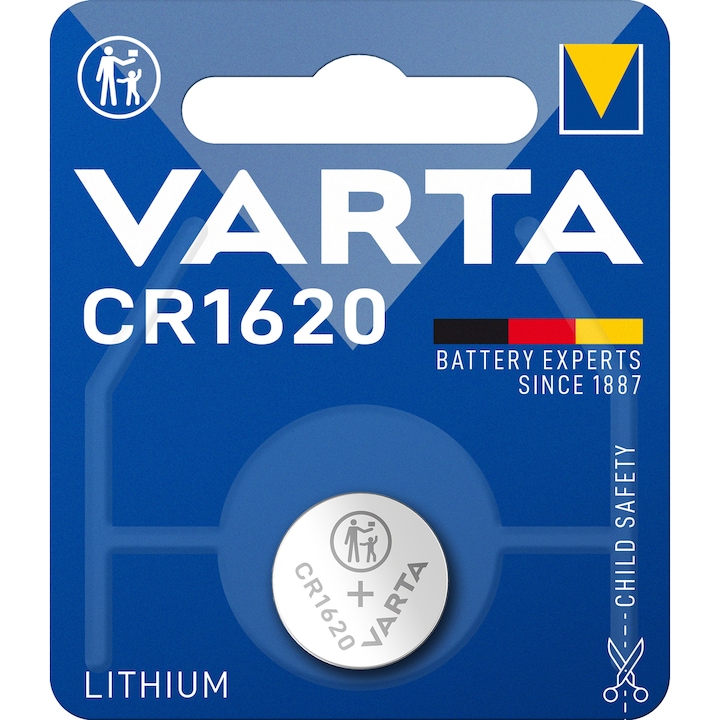 Baterie, VARTA, CR 1620 BL1, Argintiu
