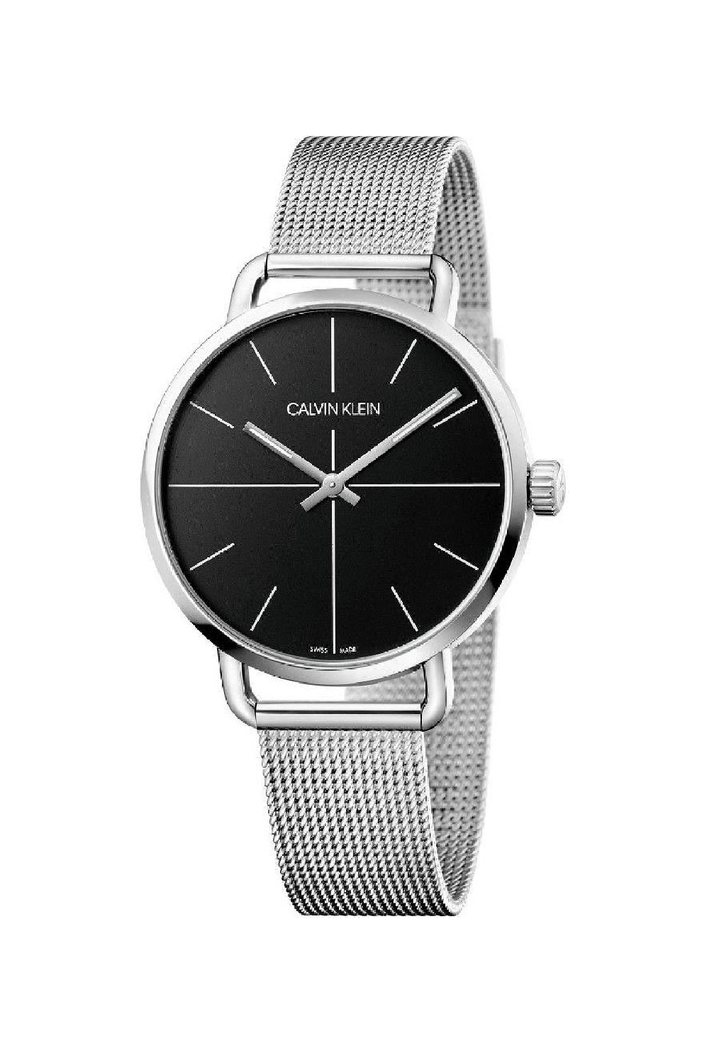 CALVIN KLEIN, Ceas analog bratara cu model plasa, Argintiu