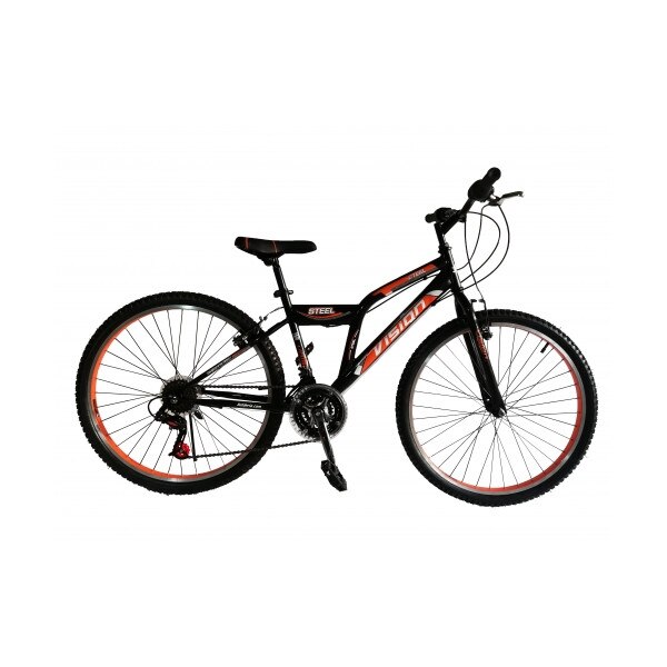 Bicicleta MTB, Vision Steel Man, Culoare Negru/Portocaliu, Roata 24