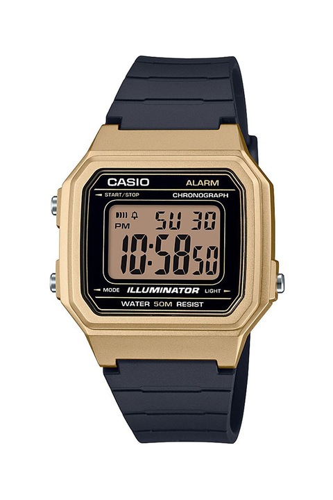 Casio, Унисекс цифров часовник, Черен / Златист
