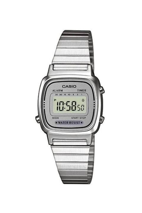 Casio, Кварцов часовник с иноксова верижка, Сребрист