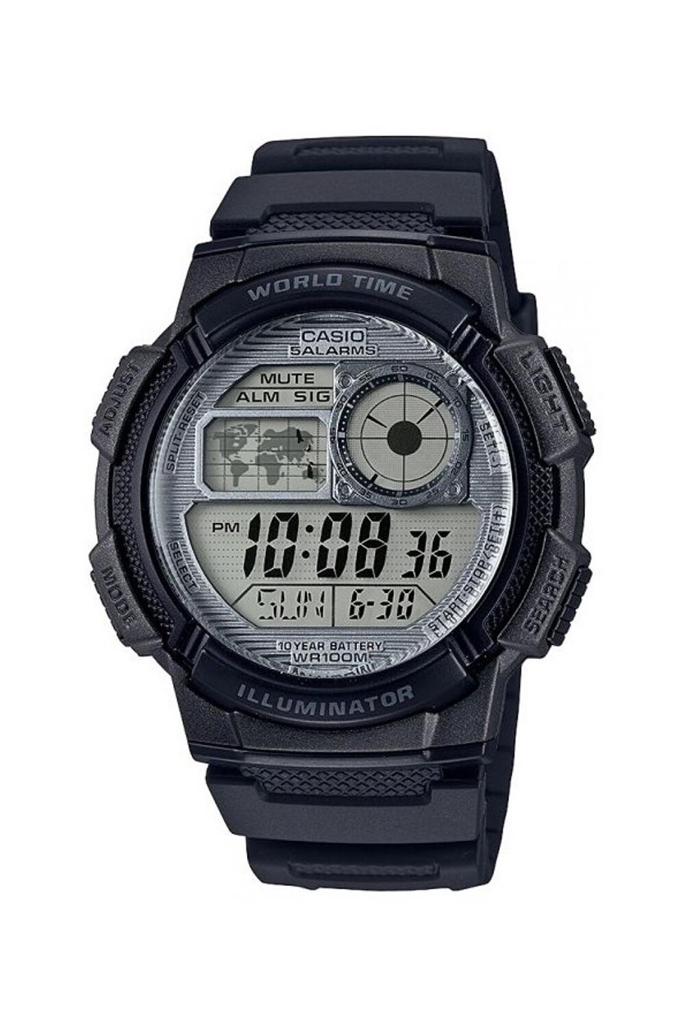 Casio, Ceas cronograf digital, Negru