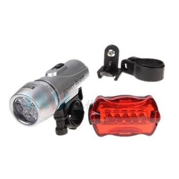Set far + licurici, 5LED + 5LED, pentru bicicleta Set far + licurici, 5LED + 5LED, pentru bicicleta