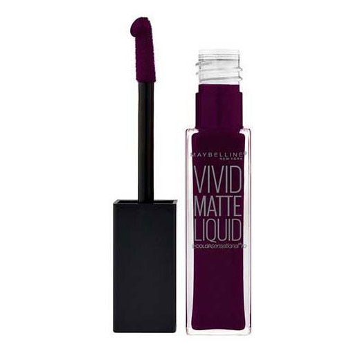 Ruj lichid mat Maybelline New York Color Sensational Vivid Matte Liquid, 47 Deepest Plum, 8 ml