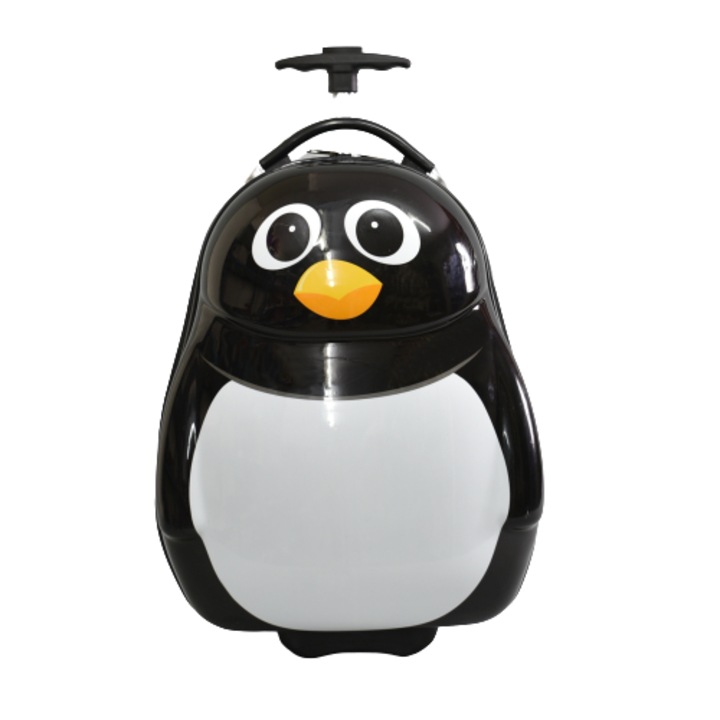 Troler, Perfect line, 30/46/24 cm, Negru