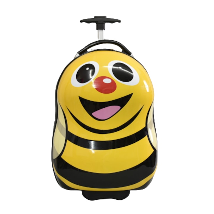 Детски куфар Perfect line 31799 с пчела, ABS/PC, 30/46/24 см, Жълт
