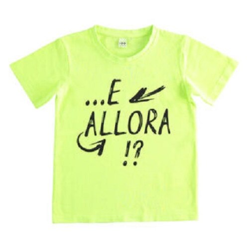 Tricou baieti Ido cu text, Galben / Verde