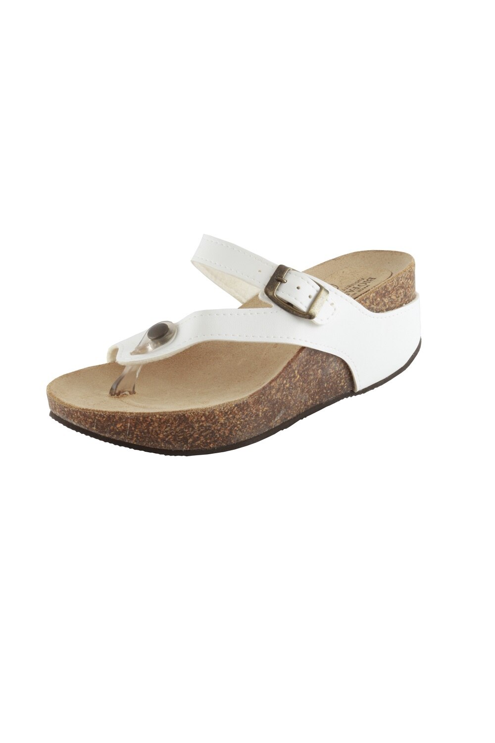 Papuci dama, Silva, 64/P 124, Alb, Piele ecologica