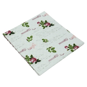 Fata de masa, model trandafir si scris, multicolor, bumbac,1800 mm Fata de masa, model trandafir si scris, multicolor, bumbac,1800 mm