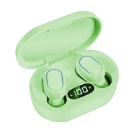 Casti wireless Bluetooth 5.0 E7S TWS Stereo Display digital Sport pentru iPhone Xiaomi Huawei Verde