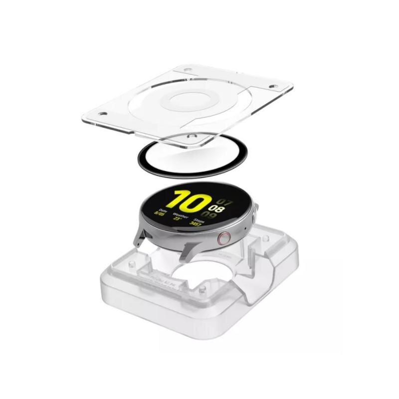 Folie hibrida cu sistem de montare Spigen ProFlex EZ FIT Samsung Galaxy Watch Active 2 (40mm) Black 2-Pack