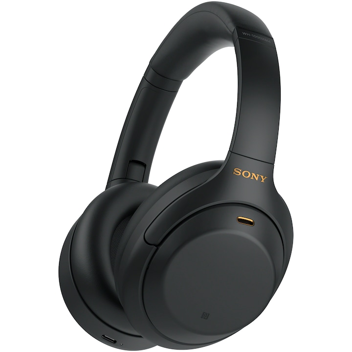 Sony WH1000XM4B Vezeték nélküli fülhallgató, Bluetooth, Zajszűrés, Mikrofon, Fekete