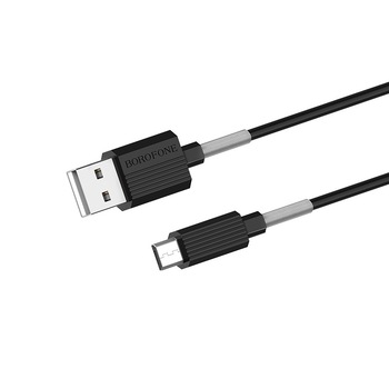 Cablu de date Borofone Ujet Bx11 micro USB 1 m, negru Cablu de date Borofone Ujet Bx11 micro USB 1 m, negru