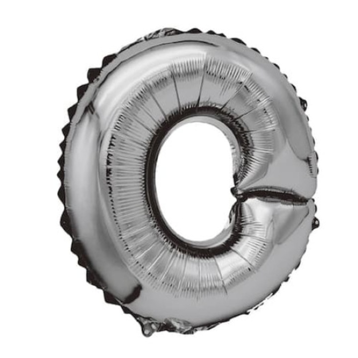 Fólia lufi ”O” betű, ezüst, 97 cm
