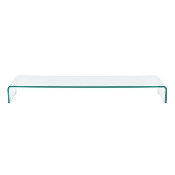Suport pentru monitor Pretoria T120, en.casa, 120 x 30 x 13 cm, sticla, transparent Suport pentru monitor Pretoria T120, en.casa, 120 x 30 x 13 cm, sticla, transparent