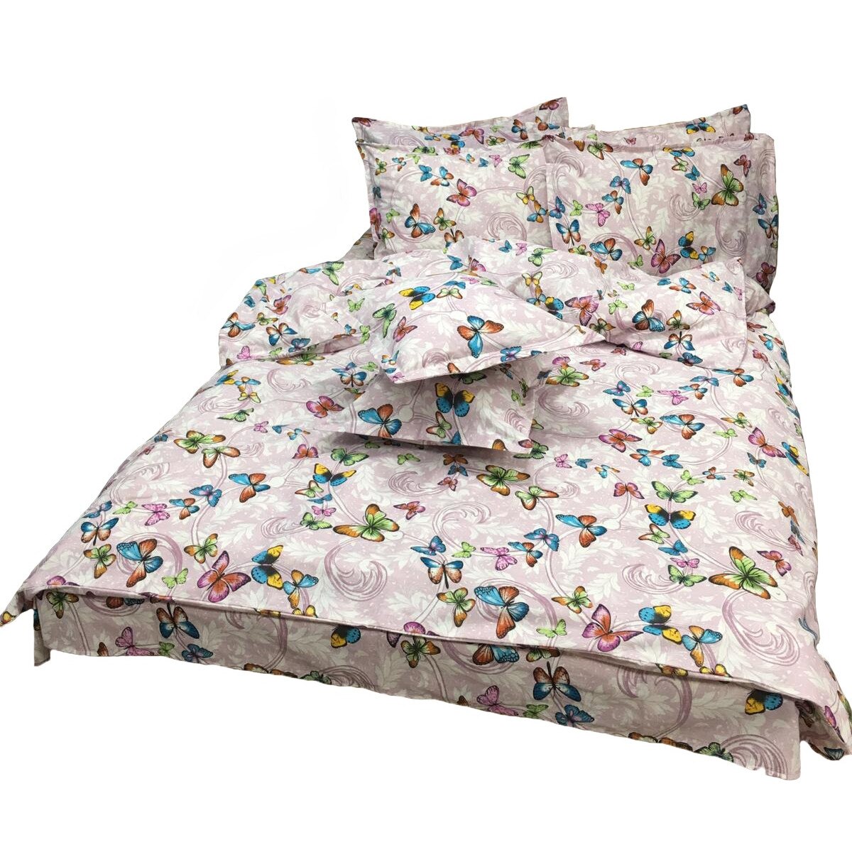 Set lenjerie pat dublu XXL, din bumbac 100%, opt piese, by Liz Line-D8133XXL