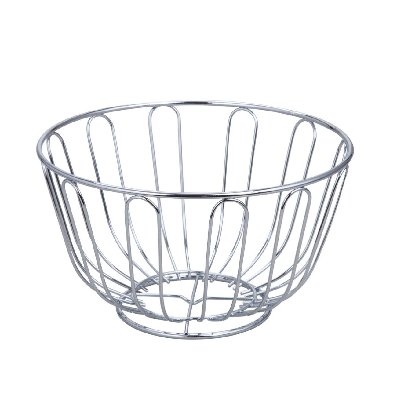 Fructiera din metal cromat, dimensiune 12x20 cm