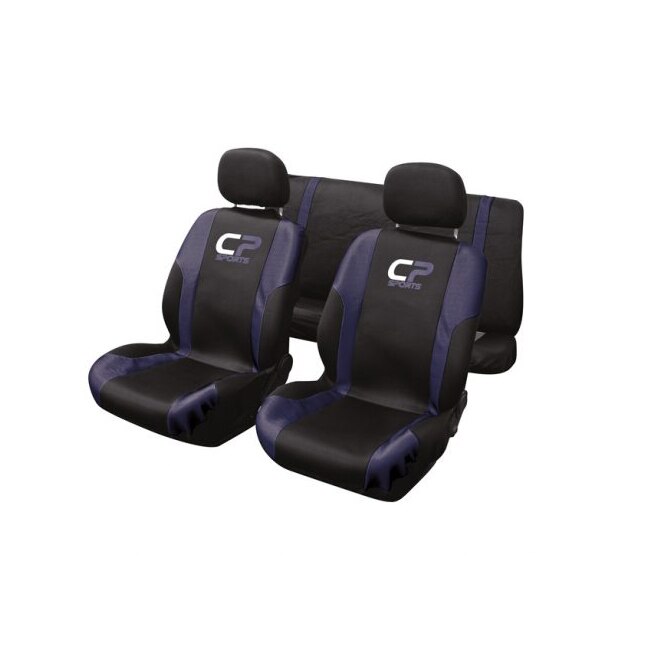 Set Huse scaun CP Sports, Albastru/Negru, 9buc