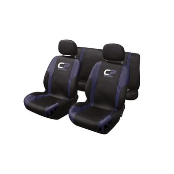 Set Huse scaun CP Sports, Albastru/Negru, 9buc Set Huse scaun CP Sports, Albastru/Negru, 9buc