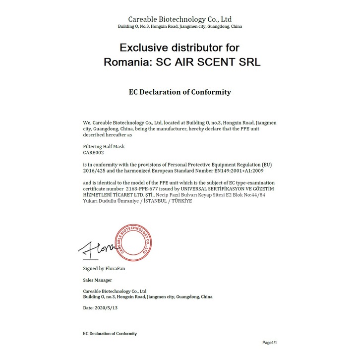 iScent KN95 FFP2 Védőmaszk, 5 darabos, CE tanúsítvánnyal