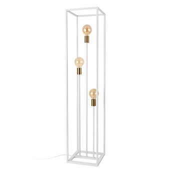 Lampadar Groningen, lux.pro,140 cm, 3 x E27, 60W, metal, alb/galben aramiu Lampadar Groningen, lux.pro,140 cm, 3 x E27, 60W, metal, alb/galben aramiu