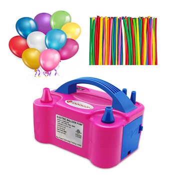 Set pompa electrica compresor Profesional AKU + 1000 baloane multicolore din latex pentru modelaj + 1000 baloane multicolore rotunde, pentru evenimente si aniversari AK670993 Set pompa electrica compresor Profesional AKU + 1000 baloane multicolore din latex pentru modelaj + 1000 baloane multicolore rotunde, pentru evenimente si aniversari AK670993